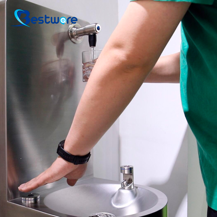 Split Sensor Style Food-grade Stainless Steel Bottle Filler - Wall Mount