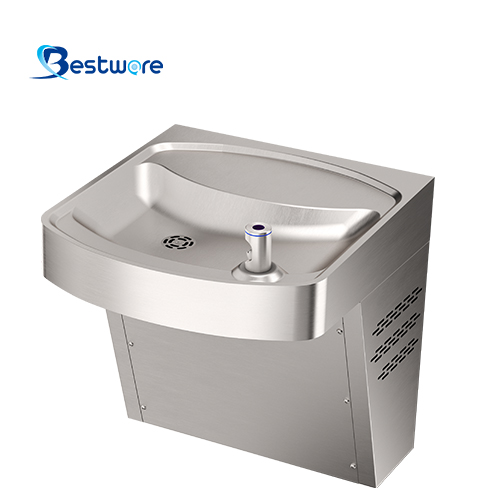 Single-function Sensor Style Food-grade Stainless Steel Drinking Fountain -  Wall Mount