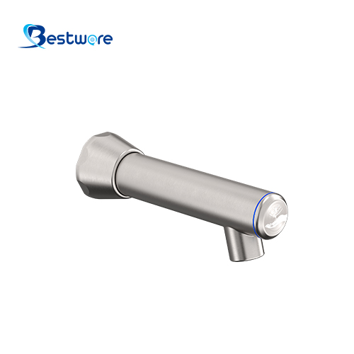 Stainless Steel Single Cold Single-function Sensor Faucet - Wall Mount