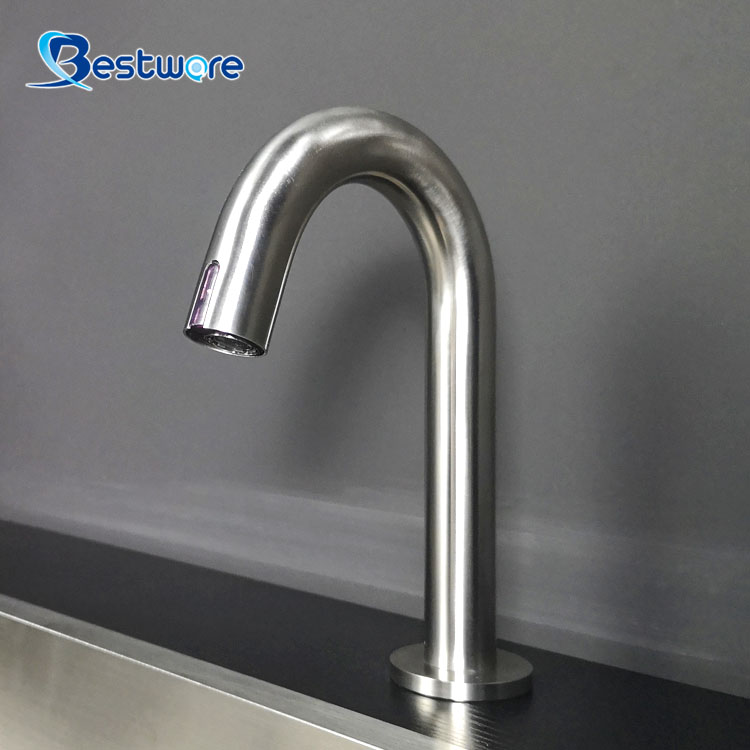 Stainless Steel Single Cold Dual-function Sensor Faucet - Deck Mount
