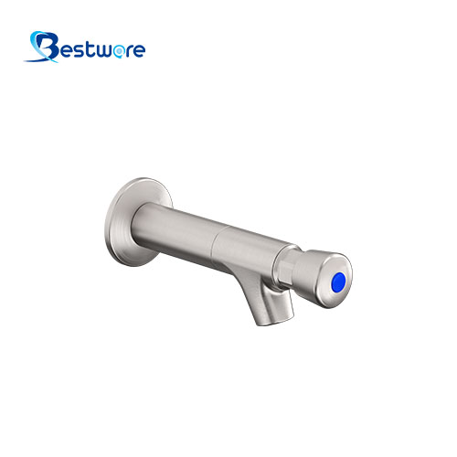 Stainless Steel Metering Faucet - Wall Mount