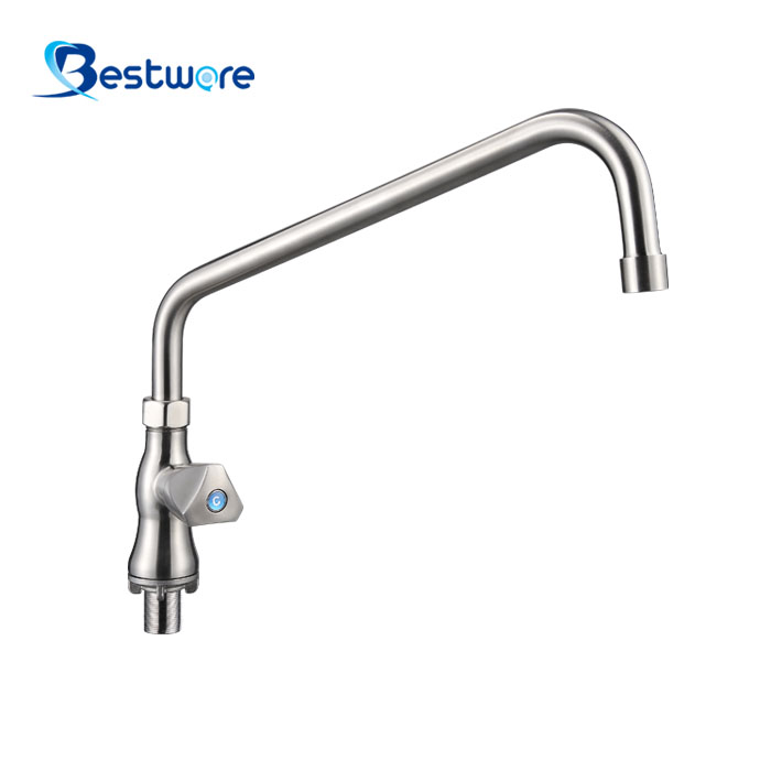 European Style High-grade Stainless Steel Single Cold Manual Faucet - Single Hole Deck Mount