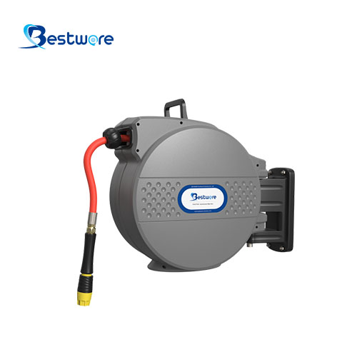 Enclosed Hose Reel with Dual-function Water Gun - Wall Mount